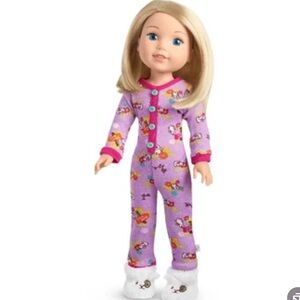 American girl WellieWishers hop to it doll PJs NWT in box